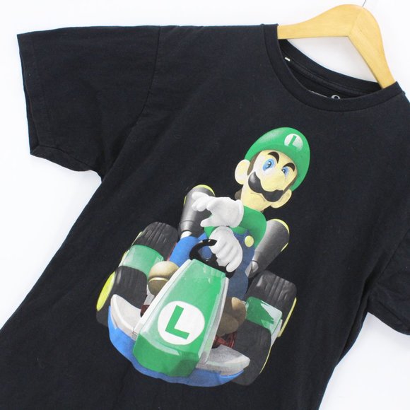 Nintendo T-Shirt Women's Black Short Sleeve Mario Kart Luigi Driving Size XL - Picture 4 of 9